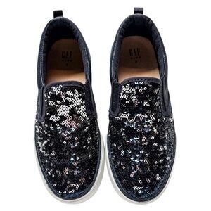 Gap Kids Flippy Sequin Slip-On Sneakers Navy Blue